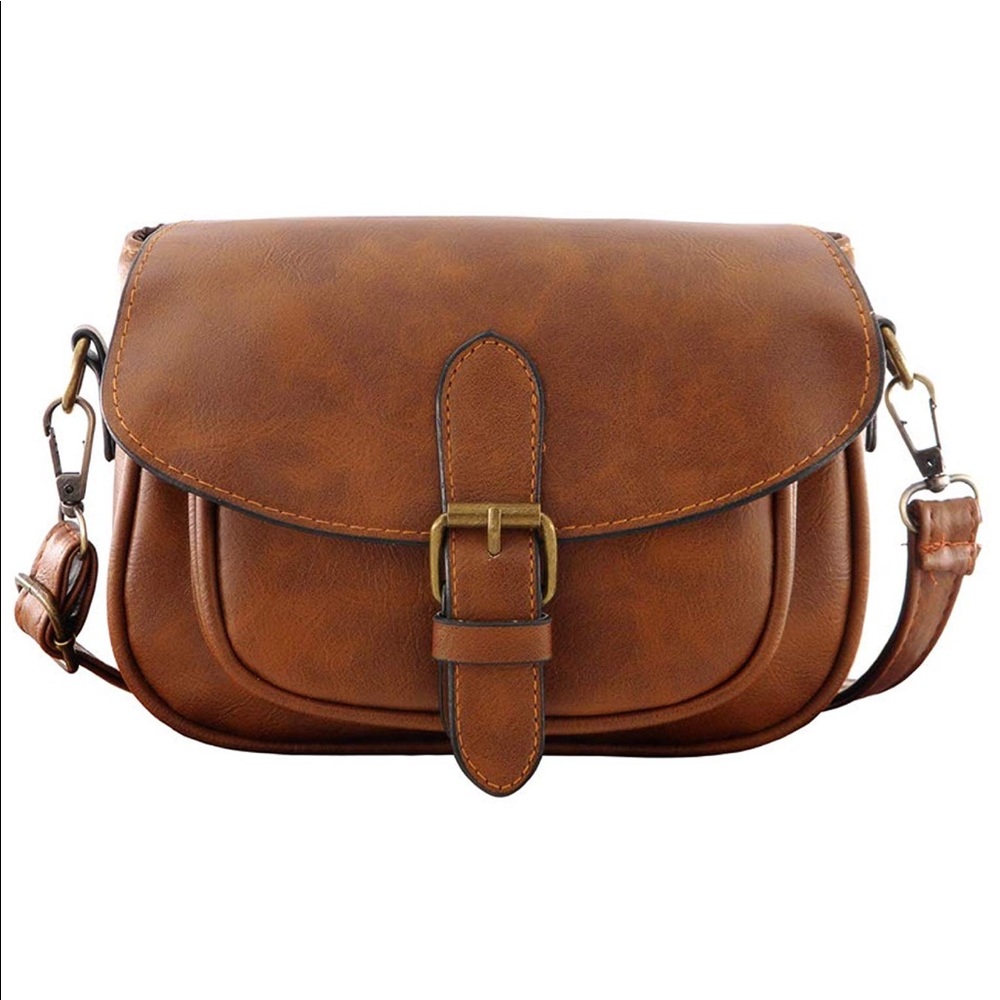 Small Vintage style Satchel Crossbody Saddle Bag
